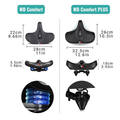 Ergonomic, breathable saddle for road bikes